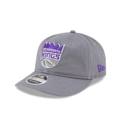 Grey Sacramento Kings Hat - New Era NBA Team Choice Retro Crown 9FIFTY Snapback Caps USA9671042